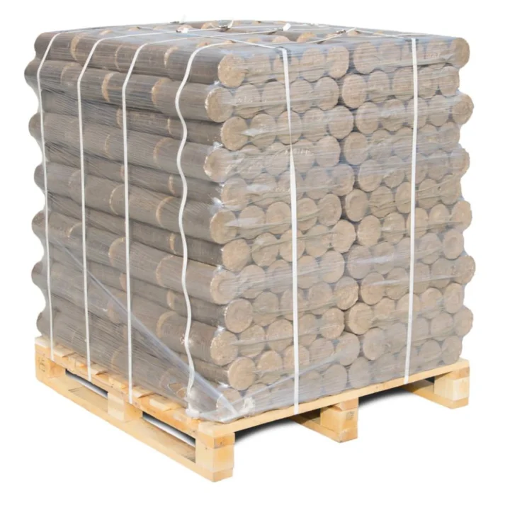 PREMIUM Hartholz Holzbriketts rund 96x10kg , 960kg Palette | 10kg
