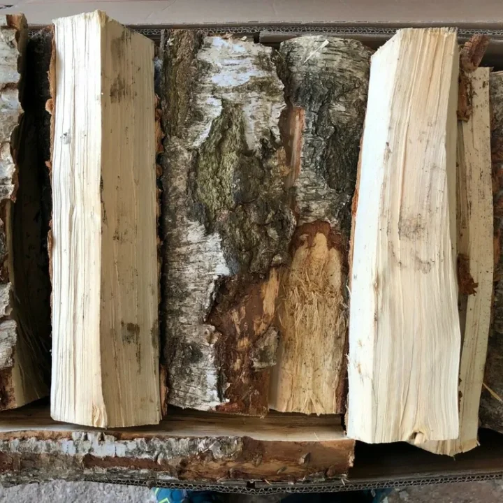 120 KG Birke Feuerholz Brennholz Kaminholz Holz trocken 25 cm lang