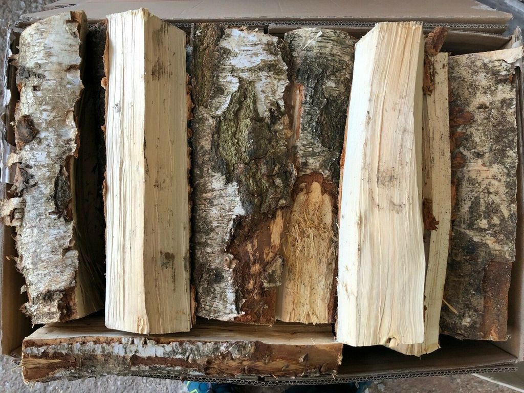 180 kg Trockenes Birkenholz für Kamin und Ofen – Scheitlänge 25 cm – Ansicht 1