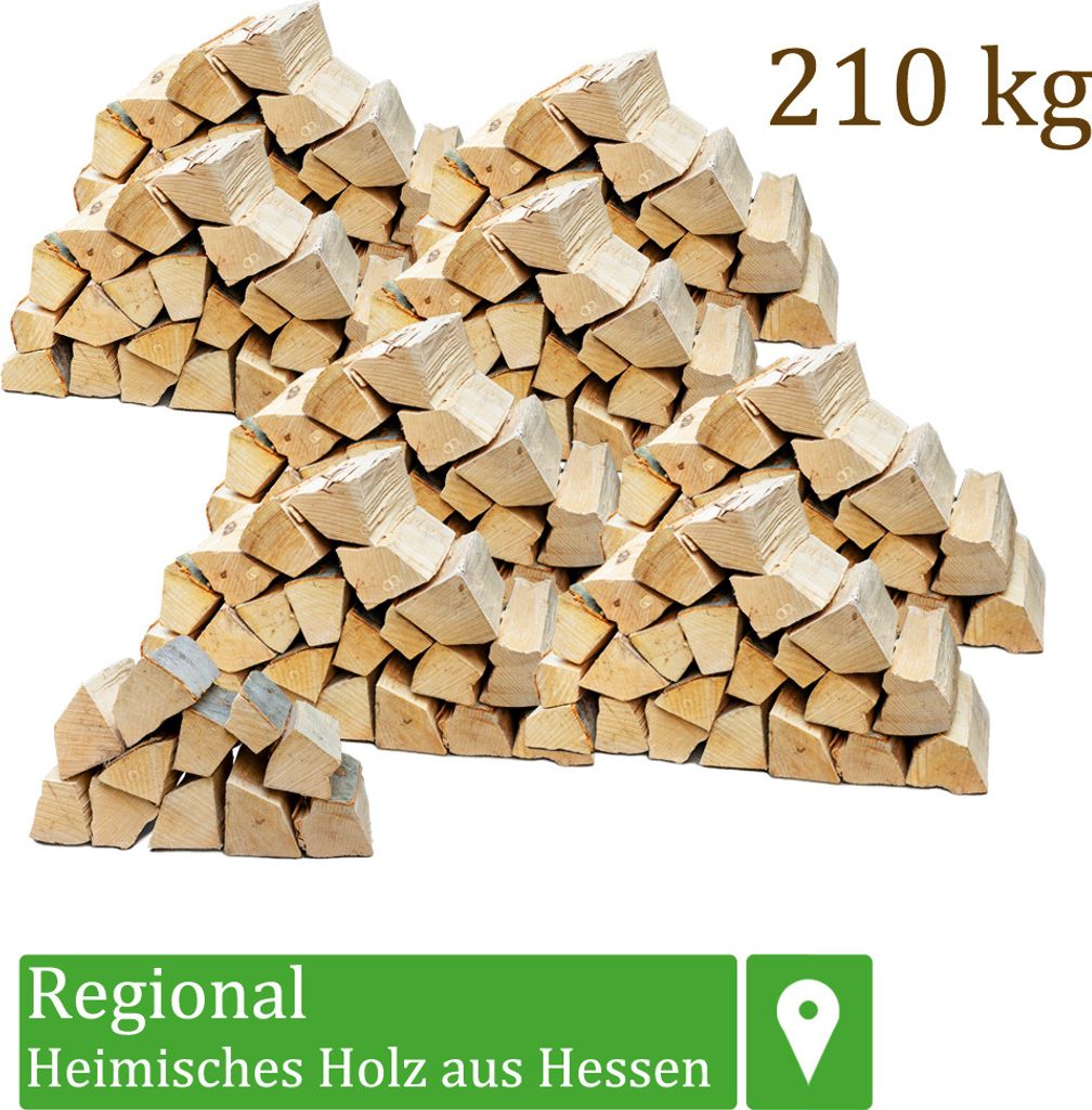 210 kg Ofenfertiges Buchenholz für Kamin und Grill – direkt aus Hessen – Ansicht 1