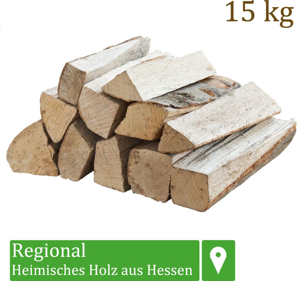 Flameup Kaminholz Buche 15 kg - Ofenfertige Holzscheite für Kamin und Grill – Ansicht 1