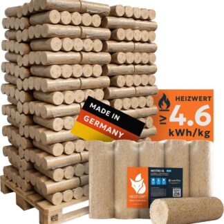 HEIZFUXX Nestro XL Blue Holzbriketts aus hochwertigem Nadelholz, 960kg (96 Pakete x 10kg) – Ansicht 1