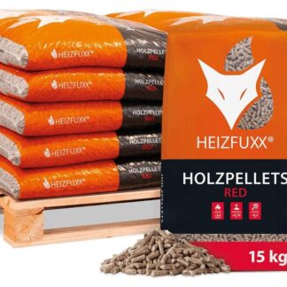 Heizfuxx Red ENplus A1 Holzpellets 15kg (20 Sack, 300kg Palette) – Ansicht 1