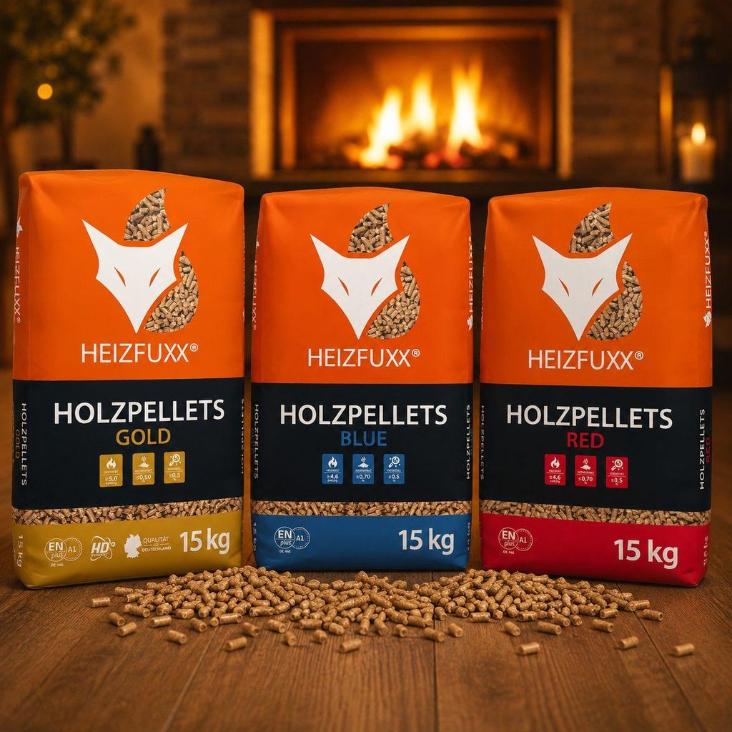 Heizfuxx Red ENplus A1 Holzpellets 15kg (20 Sack, 300kg Palette) – Ansicht 5