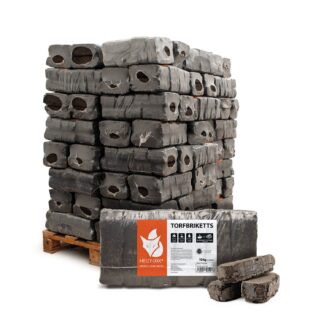 Heizfuxx Torfbriketts Braunkohle Torfkohle 10kg x Palette | 10kg