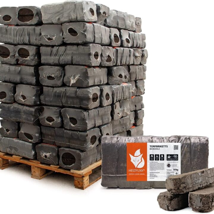 HEIZFUXX Torfbriketts Torfkohle Braunkohle Gluthalter Dauerbrenner