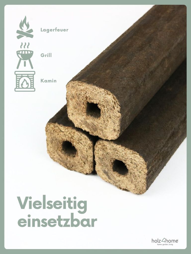 holz4home Pini Kay Eichenbriketts 30 kg – Hochwertige Brennholzbriketts für Kamin und Ofen – Ansicht 2