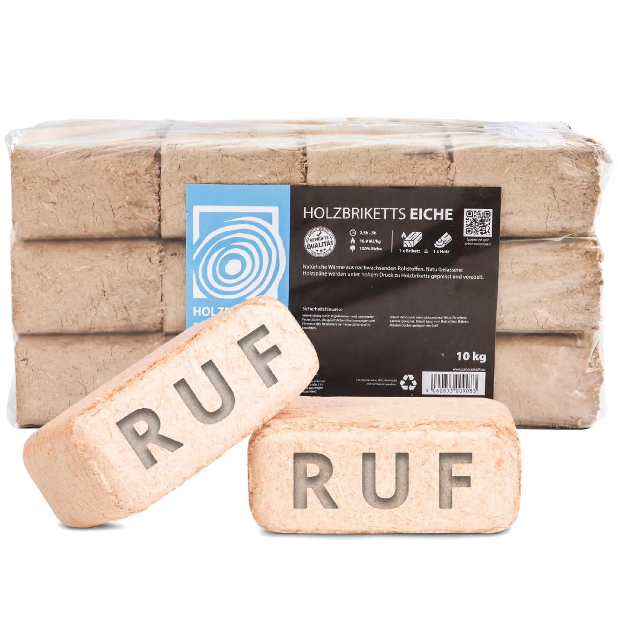 Holzbriketts RUF Eiche, 60kg, Brennholz Kohle Heizen Holz | 60kg