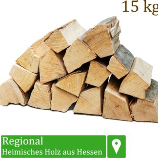 Ökologisches Buchenholz für Kamin und Feuerstelle - 15 kg, ofenfertig, 25 cm Scheitelänge – Ansicht 1