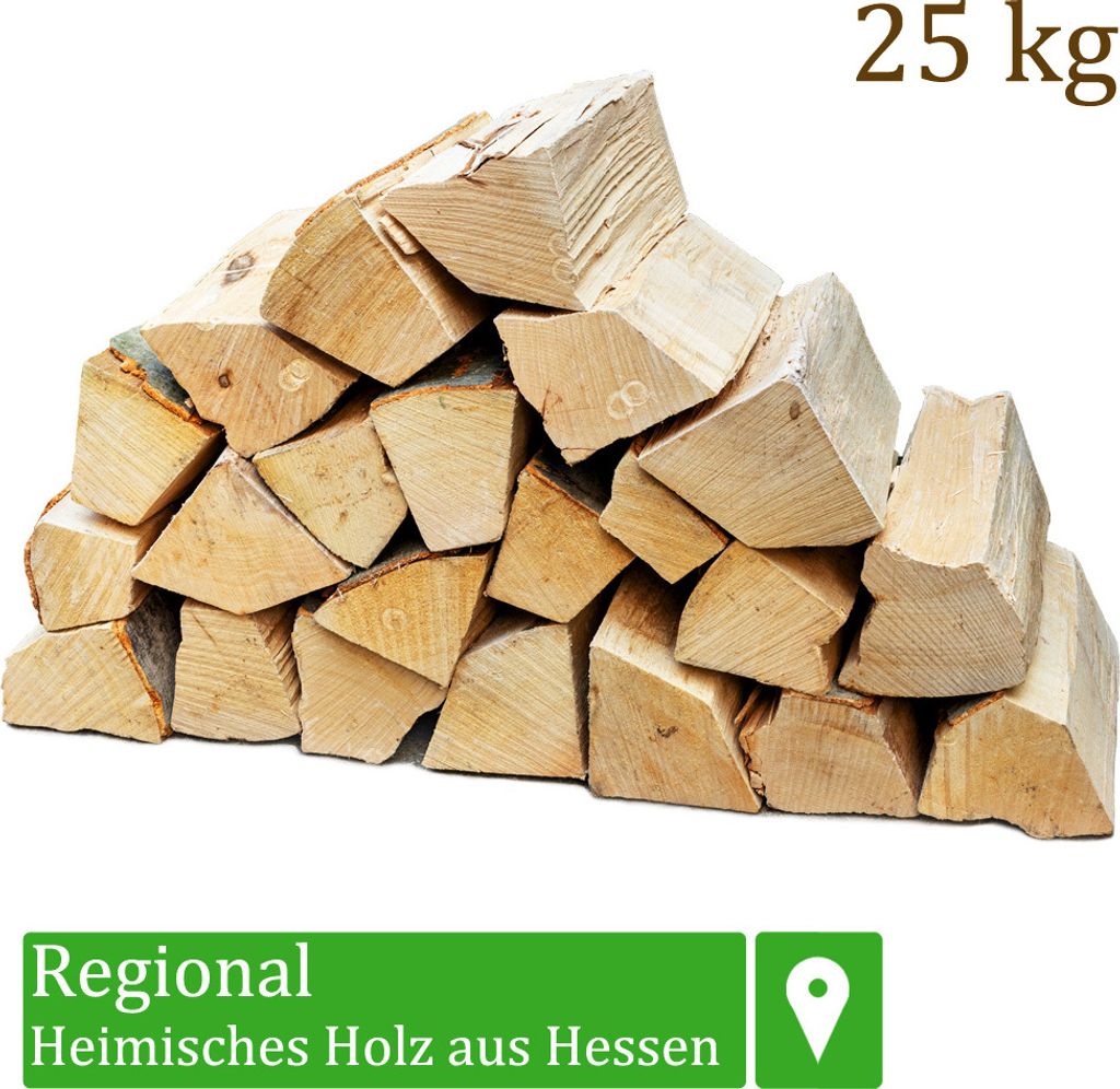 Ofenfertiges Buchenbrennholz 25 kg – Perfekt für Kamin, Ofen und Grill – Ansicht 1