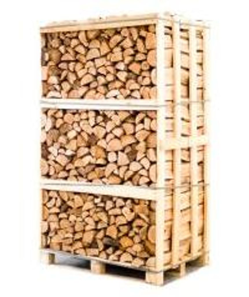 Palette kammergetrocknetes gespalten Eiche Brennholz 25cm