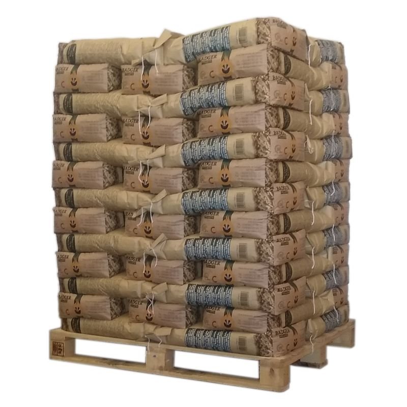 PELLET BADGER – PALETTE MIT 65 SÄCKEN À 15 KG | 15 kg – Pelletkamin
