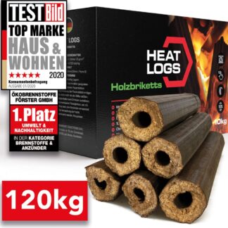 Pini&Kay Buchenholzbriketts 120kg - Hochwertige Heizkraft für Kamine – Ansicht 1