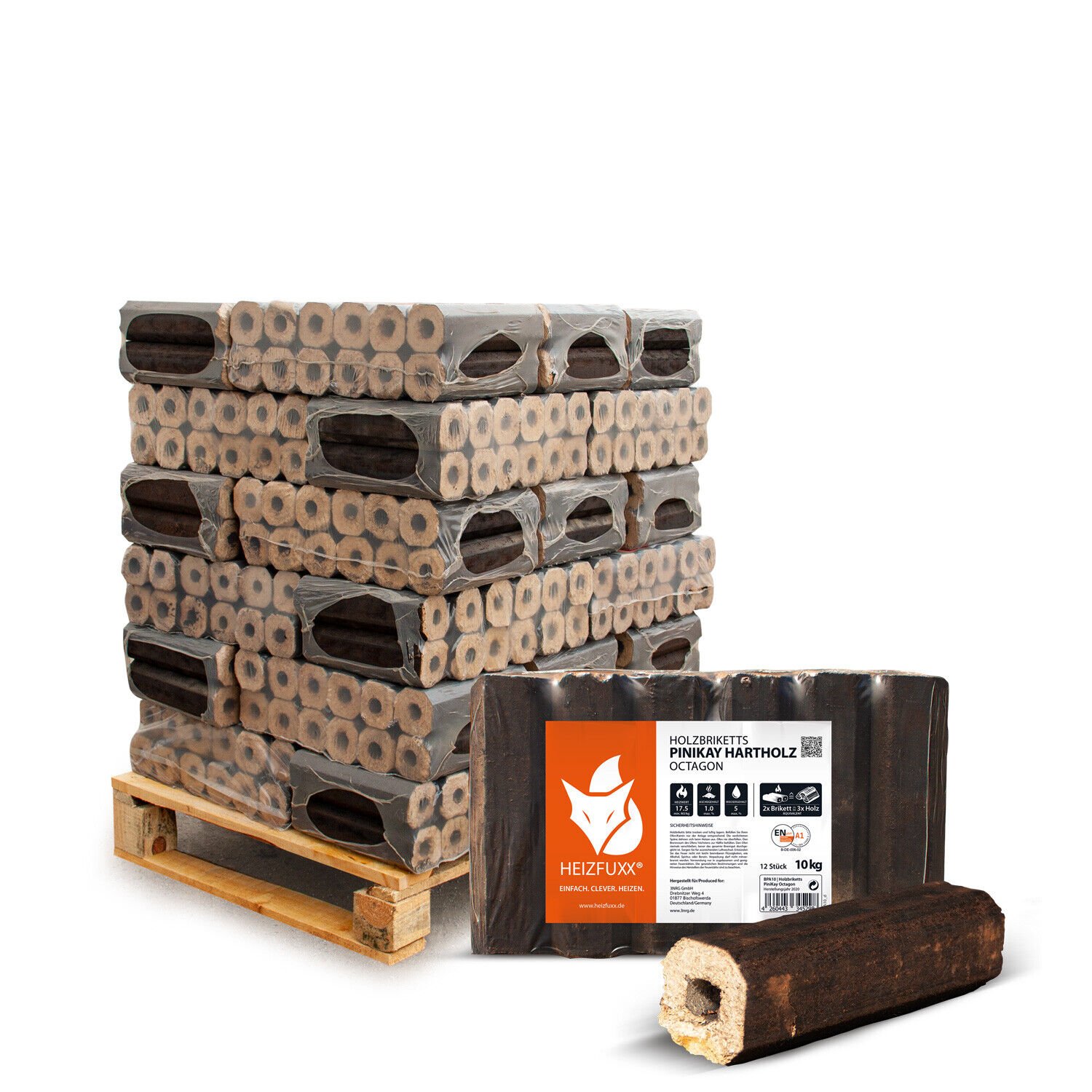 Pinikay Hartholz Eiche Holz 10kg x 30 300kg Palette | 10kg – Kaminofen
