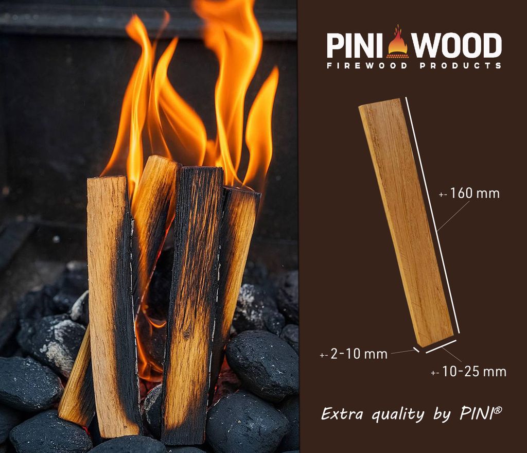 Premium Eichen Anzündholz, 30 kg – Langanhaltendes Feuer für Kamin und Grill – Ansicht 2