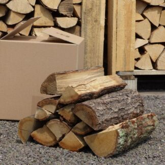 Premium-Kaminholz Eiche, 120 kg, ofenfertig, 25 cm Scheitlänge – Ansicht 1